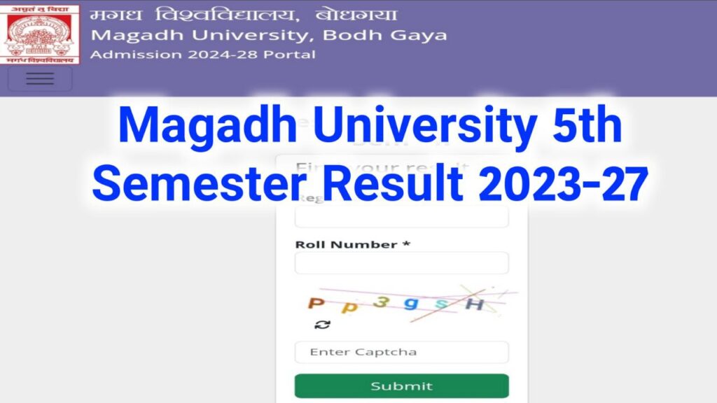 Magadh University 5th Semester Result 2023-27 : Check BA, BSC, BCOM Magadh University Semester 5 Result 2026
